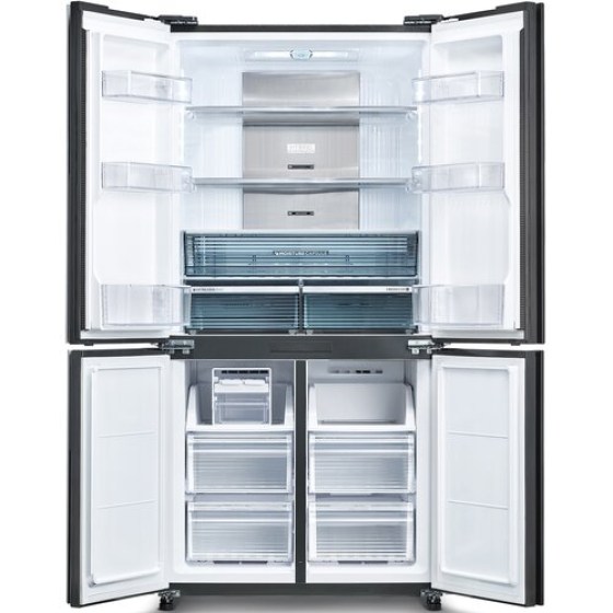 Lodowka-SHARP-SJ-MP780D-BS-otwarta-pusta